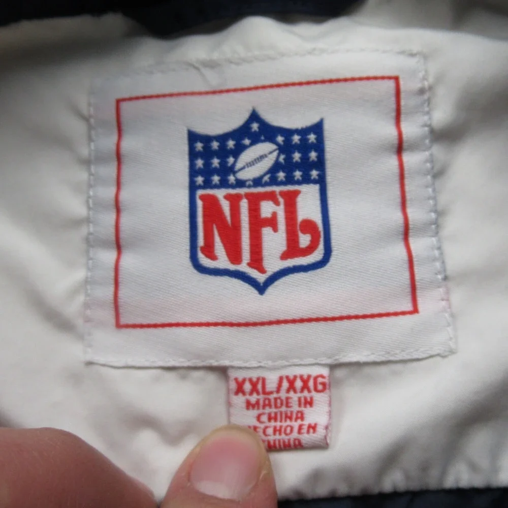 New England Patriots Jacket Men XXL NFL GIII Blue Colorblock Full Zip Football
